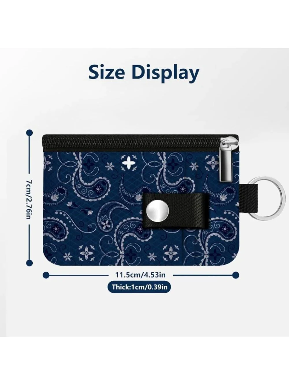 Mini Zip Wallet for Women | RFID Blocking Card Case with Clear ID Window